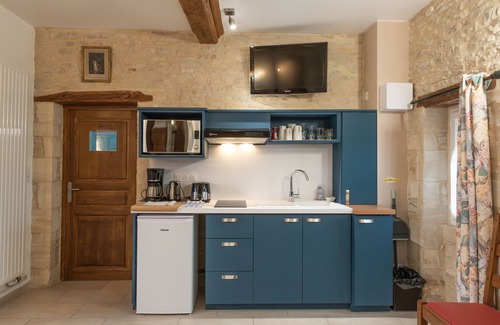 Meuvaines Apartamento | Estudio-Baño privado con ducha-Vista al Jardín