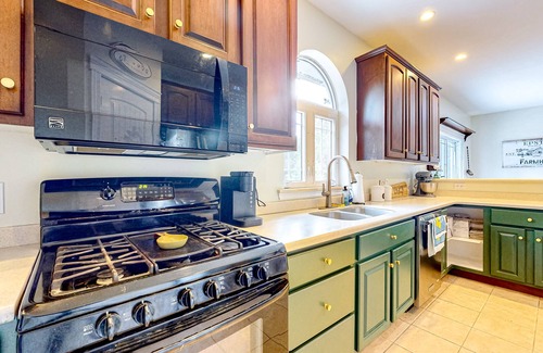 Holden Casa | Maine Country Getaway | Creekside house in Holden with deck & great location