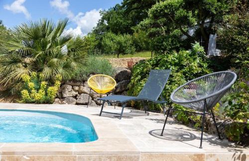 Sainte-Colombe-en-Bruilhois Casa | Maison de campagne avec Piscine