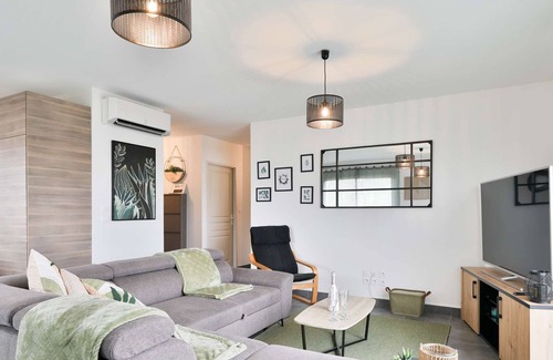 Parentis-en-Born Casa | Maison cosy avec piscine 6- 8 pers