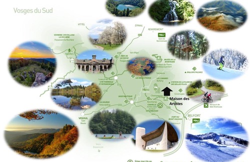 Plancher-Bas Casa | 'Maison des artistes' for up to 15 in Nature Park