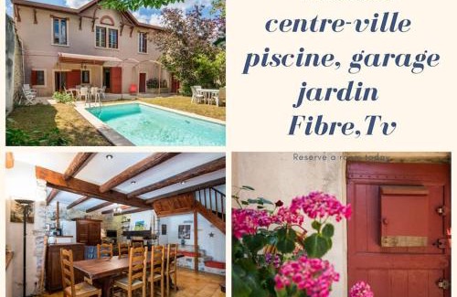 Millau Apartamento | Maison Eugène centre-ville piscine jardin fibre garage