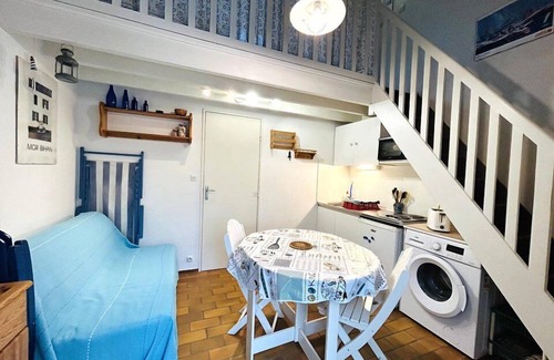 Guidel-Plages Casa | Maisonette 2 rooms Mezzanine 4 people with common outdoor pool, near beach