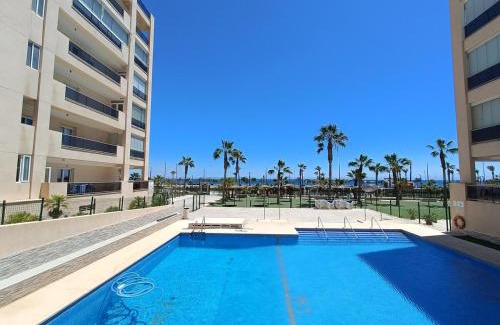 Roquetas de Mar Apartamento | Mar y Sal 8, 1º Línea de playa, 2 hab, terraza con vistas al mar y garaje