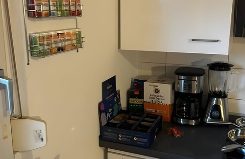 Burbach Apartamento | Mid-Century | 75 inch 4K TV Airfryer Kingsize