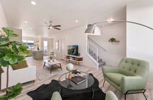 Old Town North Casa | Mid-Mod Luxe Fire Pit + Patio