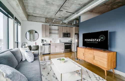 Warehouse District Apartamento | Minnestay * Sable 58 ♥ Vistas de esquina Mpls ♥ North Loop