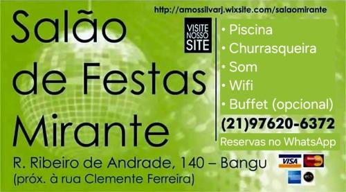 Bangu Casa | Mirante Hall - Events, Parties and Accommodation
