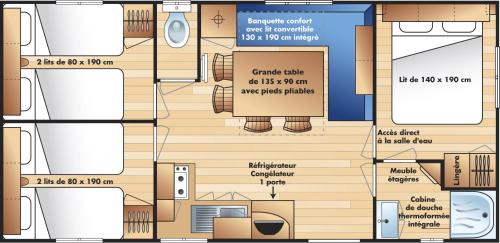 La Boissiere-de-Montaigu Otro | Mobil Home EDEN2 en Vendée 6 pers 3chbr