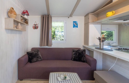 Samoens Alquiler De RV | Mobil Home '5 Pers - Camping Samoens' con vistas a la montaña y terraza privada