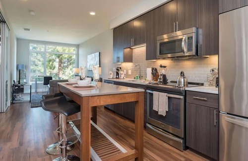 Shoreline West Apartamento | Modern 1BR | Full Kitchen | Downtown Mountain View