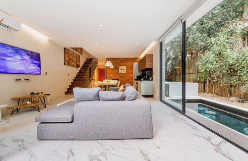 Ek Balam Village Condominio | Modern 2 Level Condo Private Pool, Aldea Zama, 3 min to Tulum Beach