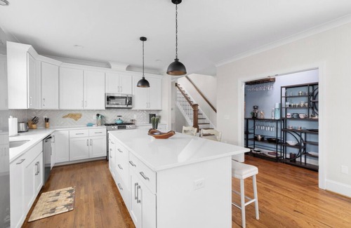 Southwest Raleigh Casa | Modern 4BR Retreat Fire Pit & Porch Swing