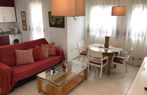 Vergel Apartamento | Moderno apartamento de playa con vista al jardín y piscina, cerca de Denia, mar 800m