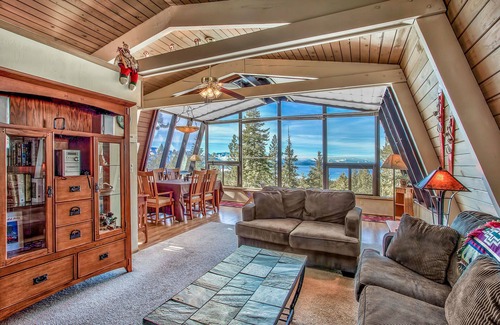 South Lake Tahoe Cabina | Cabina moderna, panorámica Lago Tahoe Vistas, pendientes @ Heavenly Ski, línea Cerca de Estado