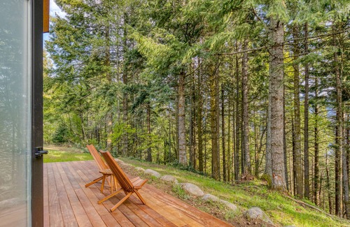 Stevenson Cabina | Modern cabin, views, geothermal hot tub, indoor steam sauna & deck