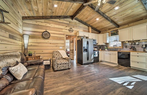 Pisgah Forest Cabina | Modern Cabin w/ Fire Pit < 3 Mi to Trails!