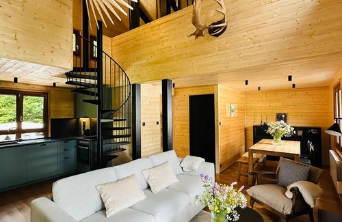 Sapois Cabaña | Chalet moderno con chimenea y mascotas permitidas cerca de Gérardmer