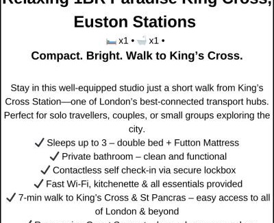 St. Pancras and Somers Town Apartamento | Modern Comfort Spacious Apartment Near Kings Cross and Camden