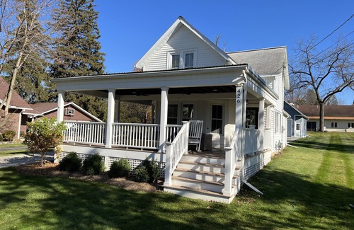 Green Lake Casa | Modern farmhouse with Wraparound Porch Near the Lake!