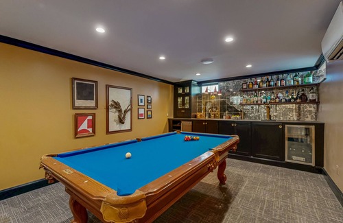Charlotte Casa | Modern lakehouse w/ private beach, dock, fireplace, gym, theater, jacuzzi tub