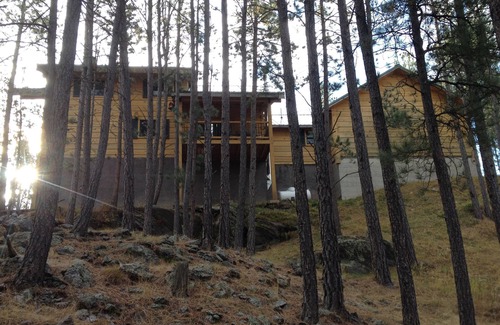 Custer Cabina | Cabaña de madera moderna en 3 Acres. Gran ubicación en el borde de Custer