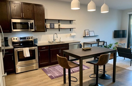 Brown Deer Apartamento | Modern Luxe 1BR Apt with Gym, Pool, and Parking