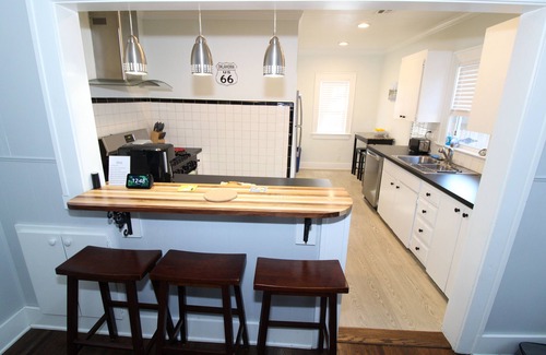 Tulsa Casa | Modern Midtown Home -Dogs OK -Work Desks -Porch Swing -Fully Privacy Fenced Yard