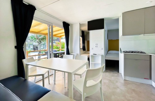Lido Adriano Casa | Modern mobile home in Marina 3 campings included, 3 bedrooms, 2 bathrooms, beach