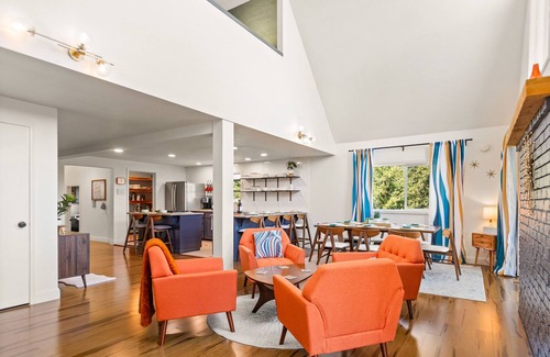 Post Falls Casa | Modern mountain home with deck, games, W/D, & AC - dogs ok