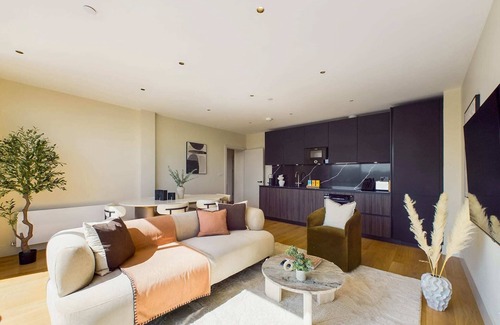 St. Pancras and Somers Town Apartamento | Modern St Pancras Apartment with Large Balcony