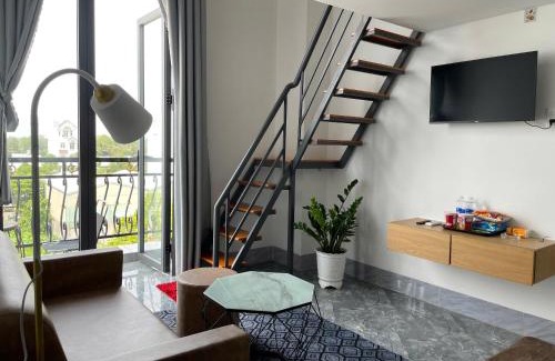 Ninh Kieu Apartamento | Modern Studio w Balcony and Kitchen