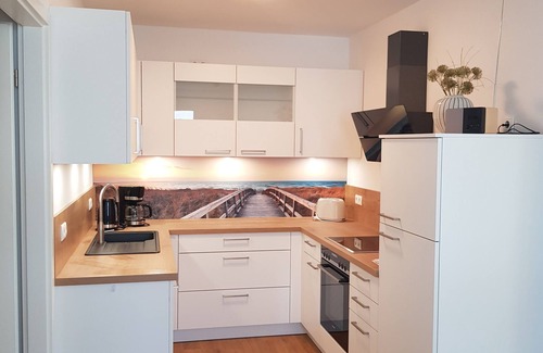 Altefaehr Apartamento | Modern top floor apartment with a view of the sea and Stralsund