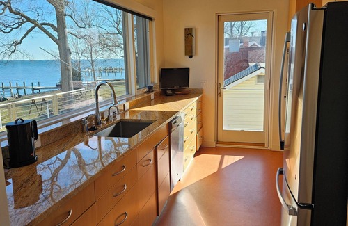 North Beach Casa | Modern Waterfront House with amazing views of the Chesapeake Bay and a dock!