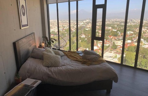 Puebla Apartamento | Moderno con INCREIBLES vistas a los volcanes.