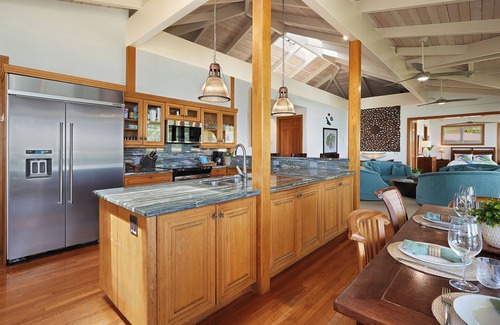 Kilauea Casa | Moloaa Bay Villa & Cottage, beachfront on secluded white sand beach
