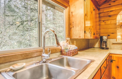Rhododendron Cabina | Moondance Cabin - Secluded Creekside Log Cabin, Fireplace, Hot Tub