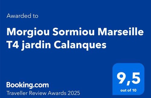 Les Baumettes Apartamento | Morgiou Sormiou Marseille T4 climatisé familial - 3 Chambres - Terrasse bois - jardin privatif - Calanques à pied - Plages & Vélodrome à 10 min - Idéal Familles & Randonneurs & Grimpeurs - Escalade à 5 min - Marseille Sud