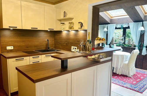 Altmuenster Apartamento | Mountain View penthouse suite with wooden cabin/sauna/Netflix