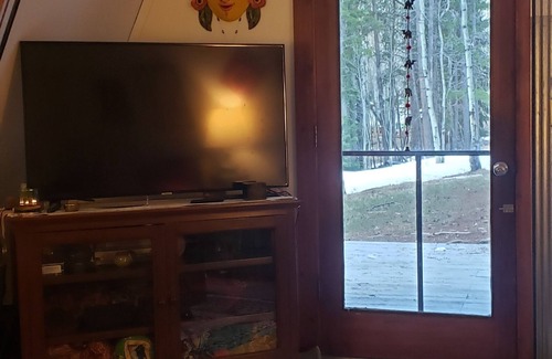 Evergreen Cabina | Mountain Bliss is a quiet mountain retreat, sleeps 7, hot tub, pet friendly