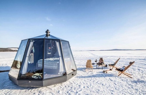 Jokkmokk Municipality Cabina | Mountain Glass Room Escapada de lujo para 2 experiencias de naturaleza salvaje en Suecia