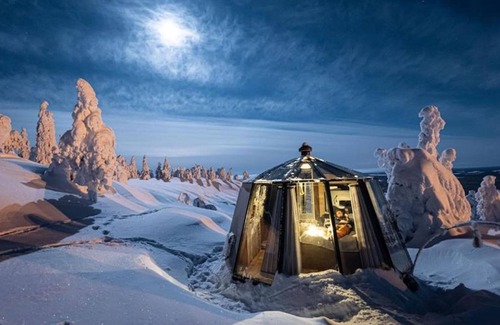 Jokkmokk Municipality Cabina | Mountain Glass Room Escapada de lujo para 2 experiencias de naturaleza salvaje en Suecia