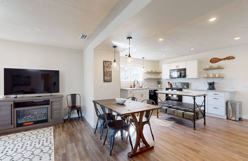 Sylva Casa | Mountain view home with fire-pit with beautiful view of the creek