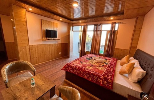 Theog Cabaña | Mountain View Room | w King Sized Bed, Balcony, View, Food, T.V,