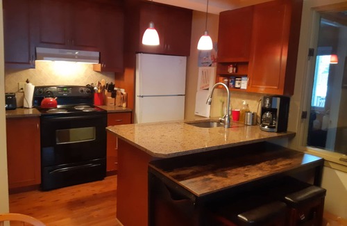 North Troy Condominio | Mountainside Townhouse Condo Adjacent to Ski Tram and Chairlifts Ski-In