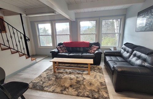 Stratton Casa | Mt. Snow Ski Chalet: 1 mile from slopes & hot tub on deck with view of Mt. Snow