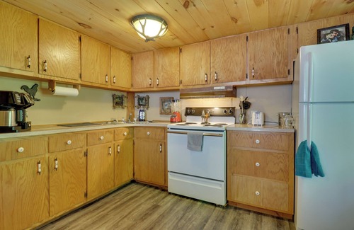 Warne Cabina | Mtn-View Warne Cabin: Hot Tub, Wine Cabinet!