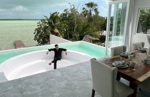 Othón P. Blanco Apartamento | Villa con Piscina y Jacuzzi frente a la playa K NAJ