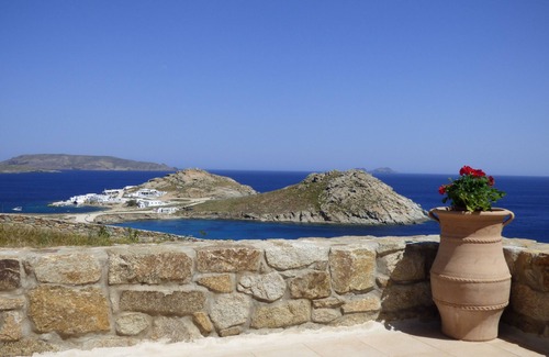 Kalafatis Villa | Villa Mykonos, vista imaginaria, perfecta para familias
