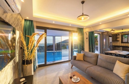 Faralya Villa | VILLA-11890 - 3+1 charming holiday villa with sea view, heated pool, jacuzzi,